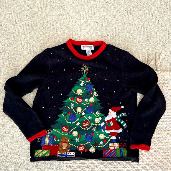 Vintage Sweaters - Vintage Embroidered Christmas Holiday Sweater